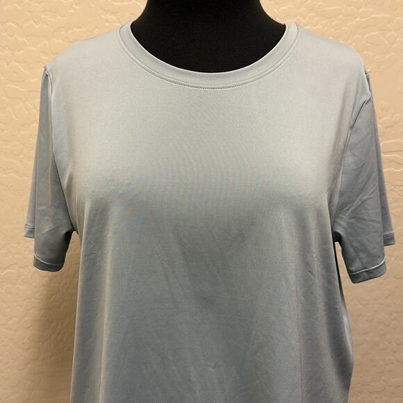 Under Armour RUSH Vent T-Shirt NEW Slate Blue Fitted Stretch Mesh Size L - Picture 4 of 12